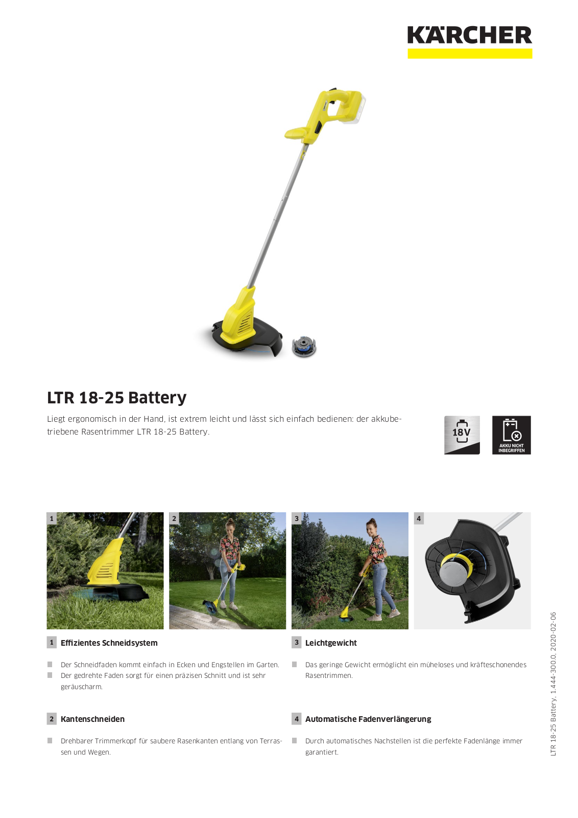 Kärcher LTR 18-25 Battery User Manual