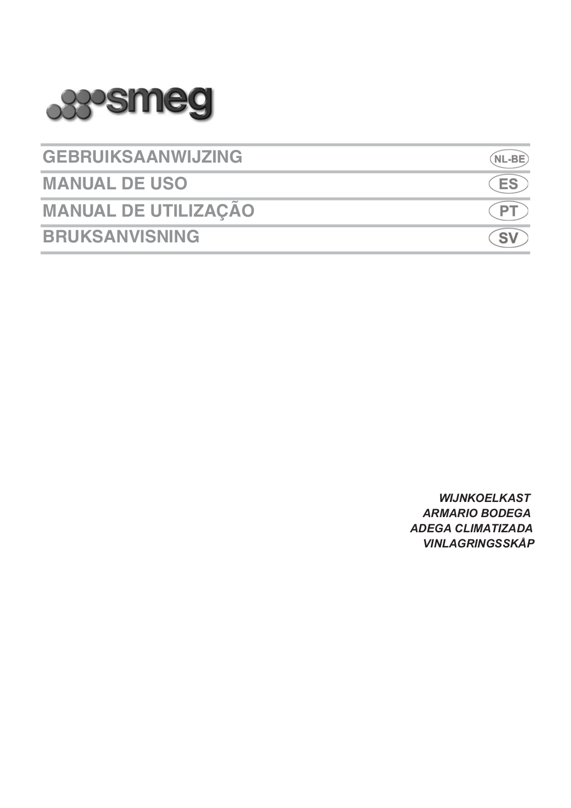 Smeg SCV115A, SCV115AS User Manual