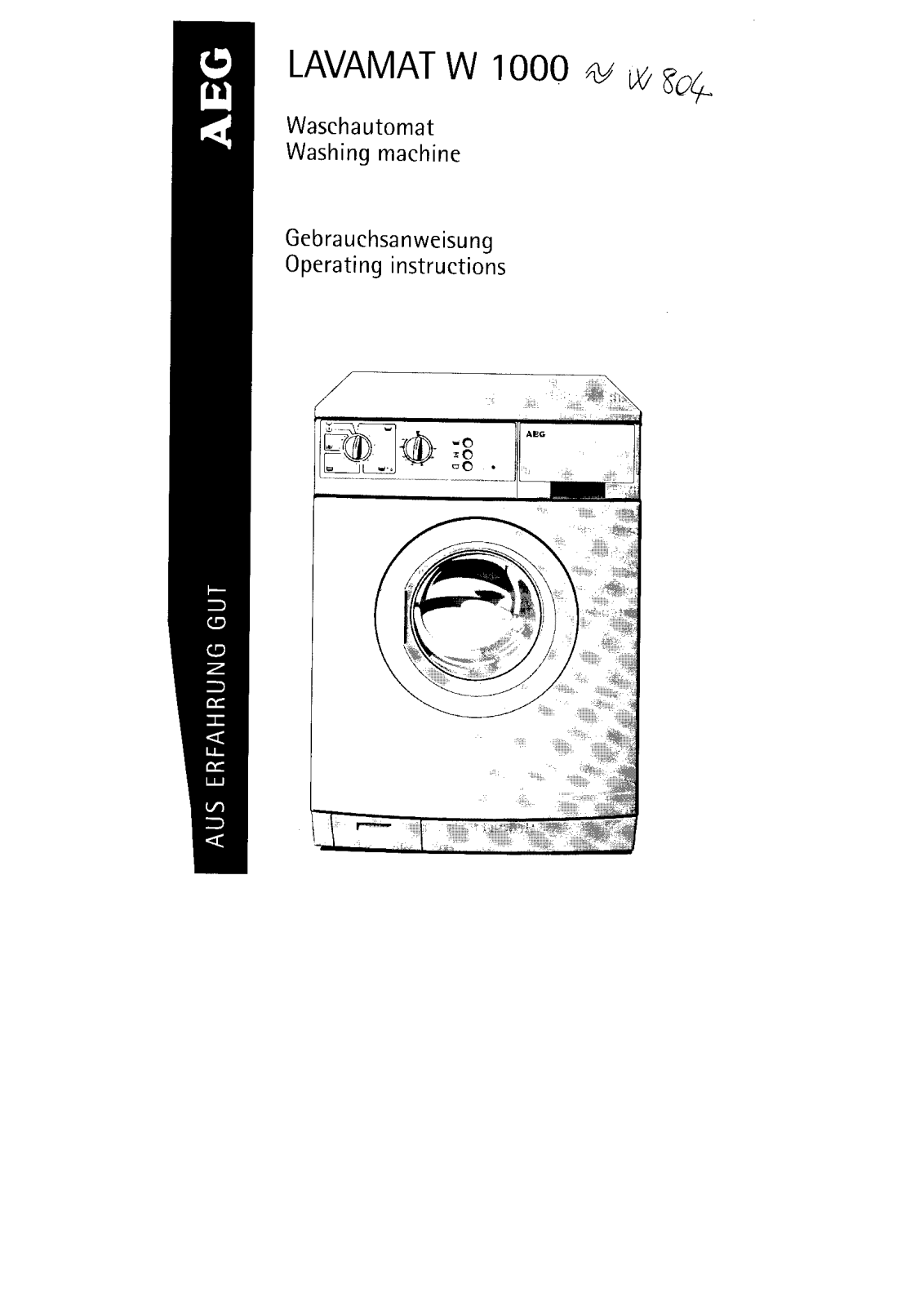 AEG LAVW1000-WNL, LAVW1000-WB User Manual