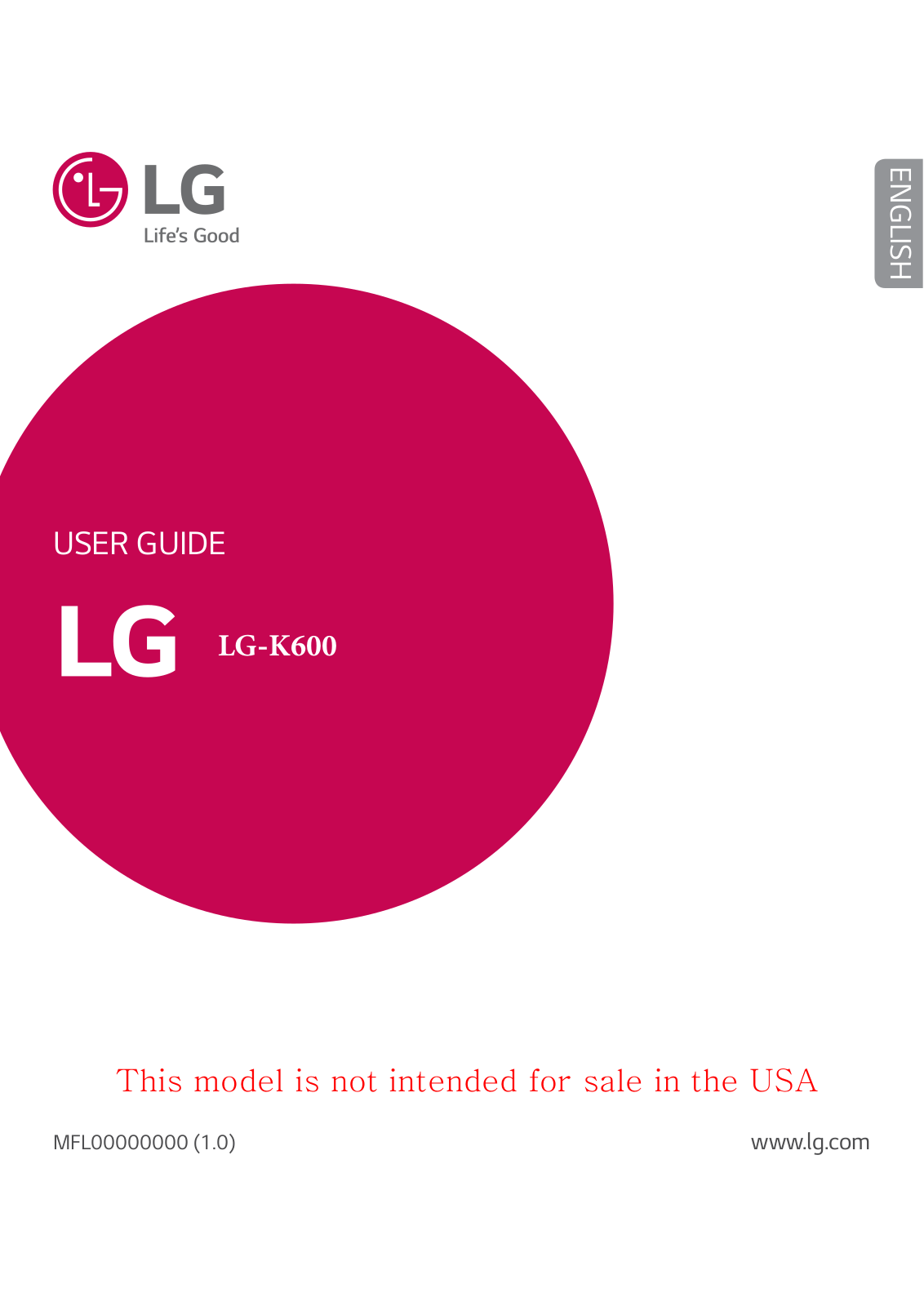 LG K600 Users manual