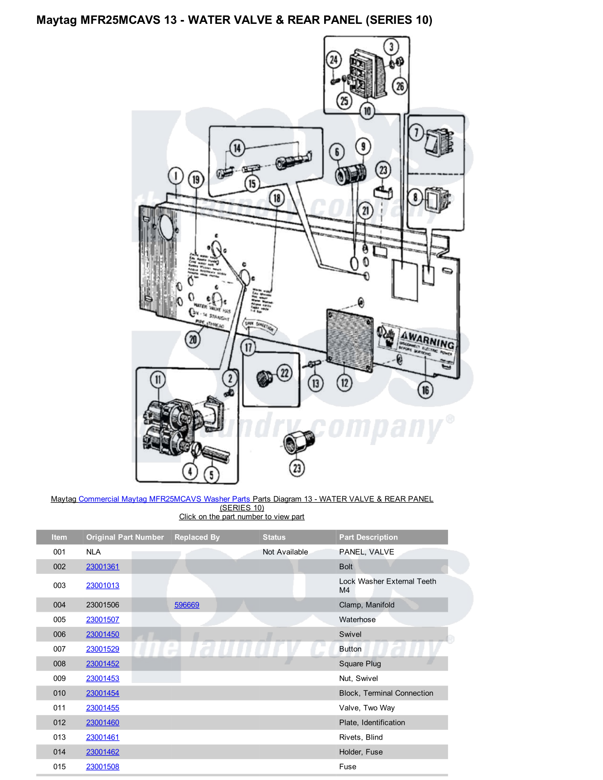 Maytag MFR25MCAVS Parts Diagram