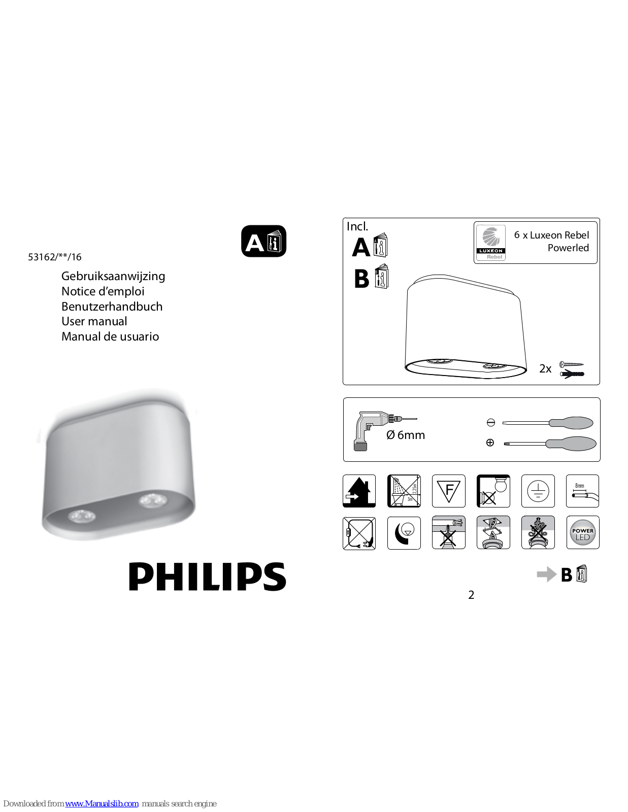 Philips 53162-31-16, 53162-48-16, 53162/**/16 User Manual - ManualMachine.com