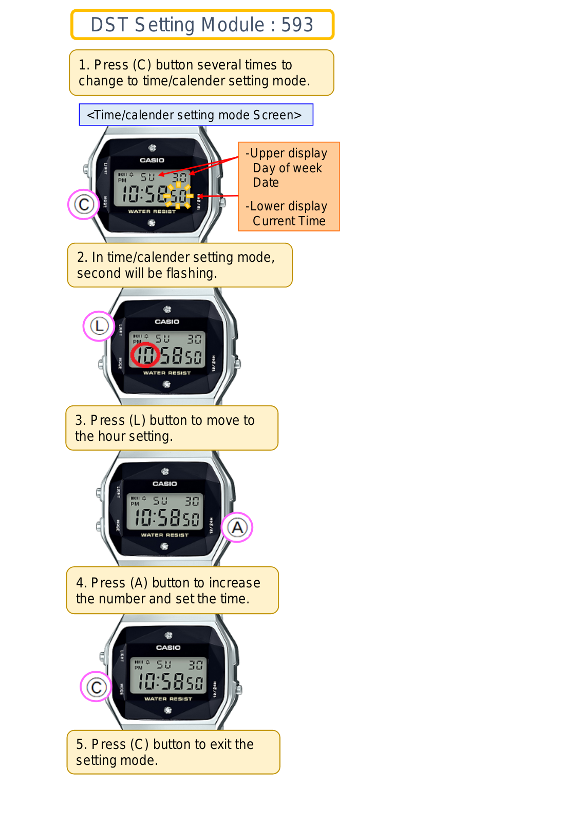 Casio 593 User Manual