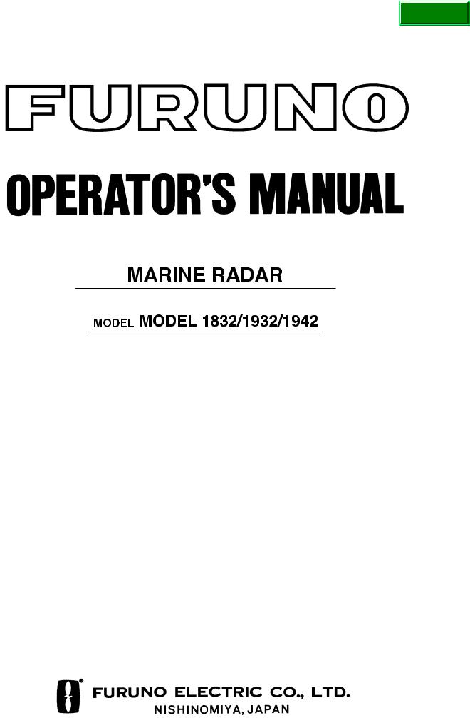 Furuno 1832 User Manual