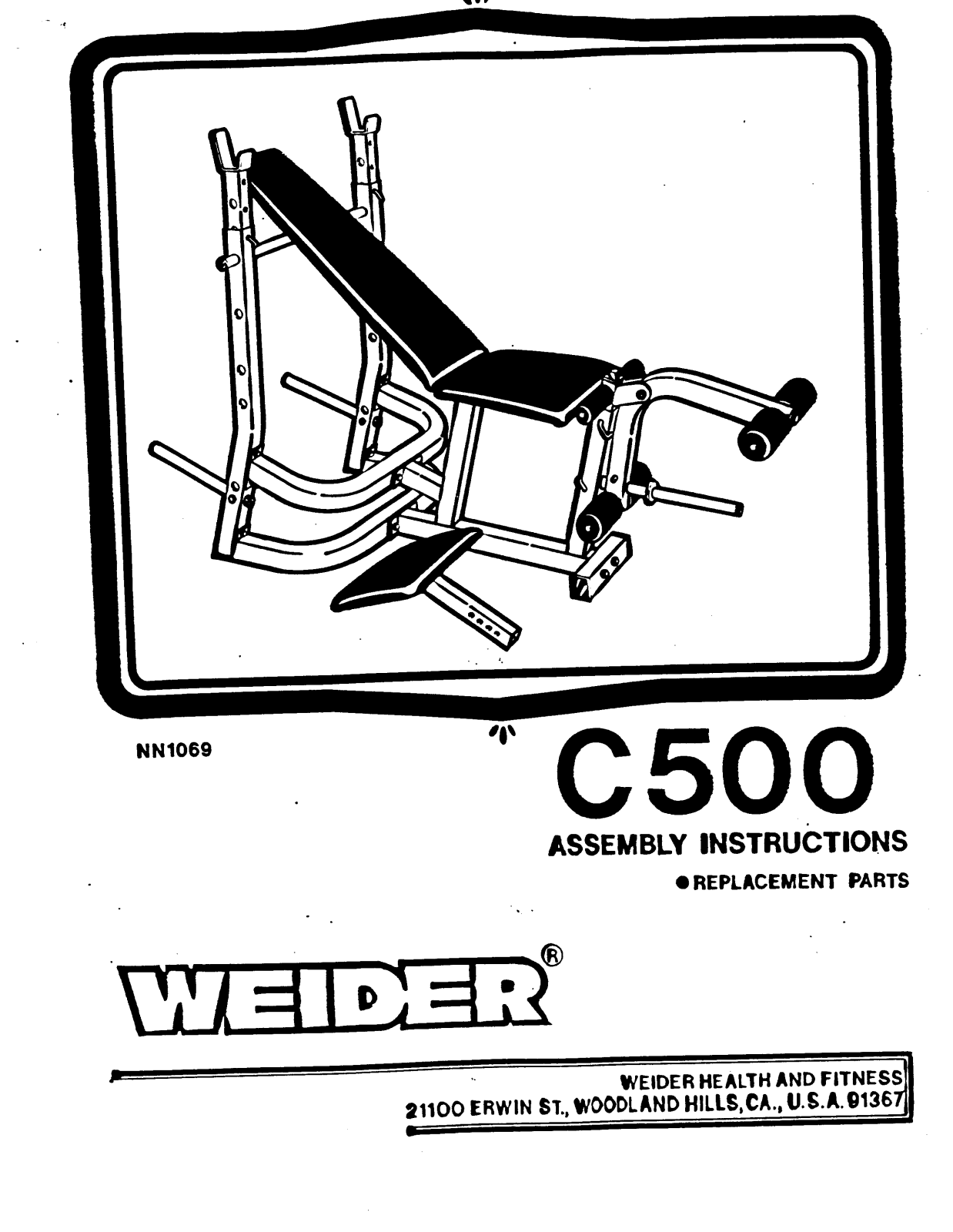 Weider C500 Owner's Manual