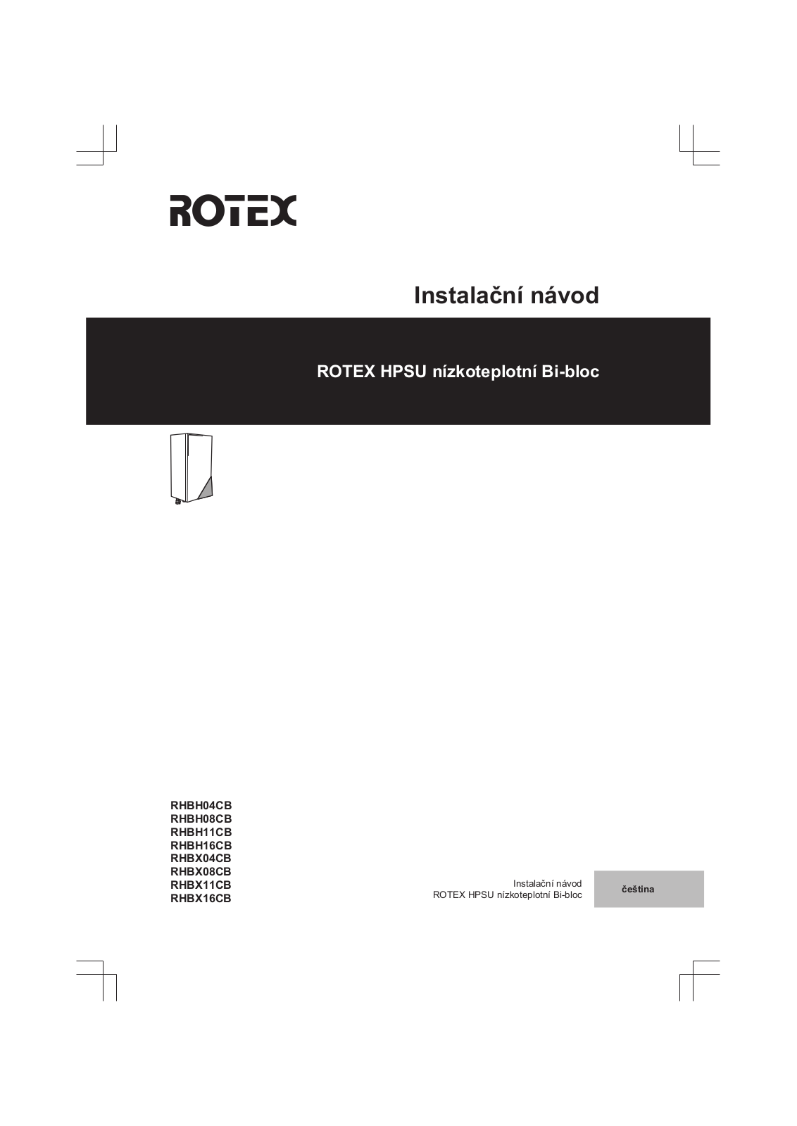 Daikin RHBH04CB, RHBH08CB, RHBH11CB, RHBH16CB, RHBX04CB Installation manual