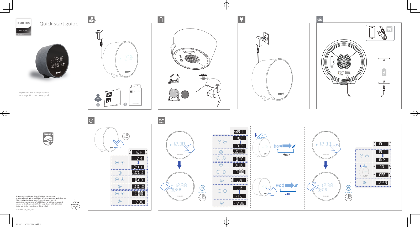 Philips TADR402/12 Quick Start Guide