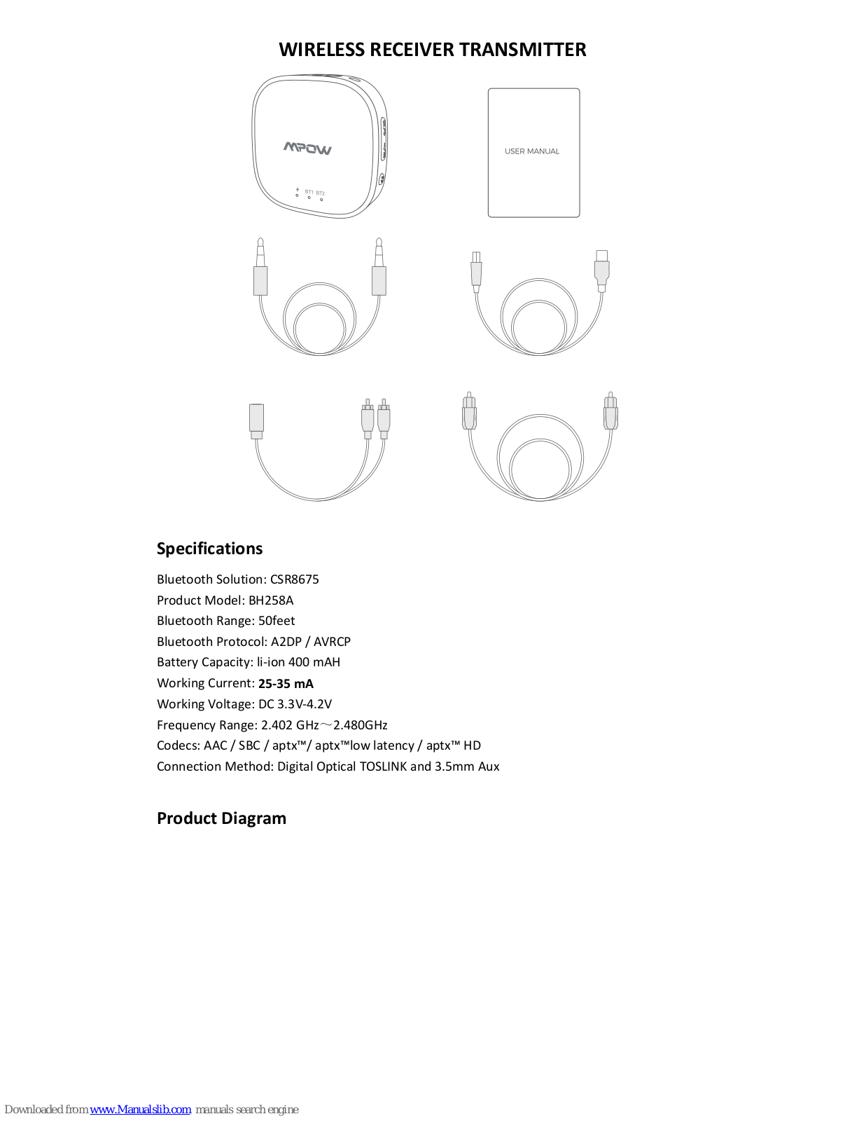 Mpow BH258A User Manual