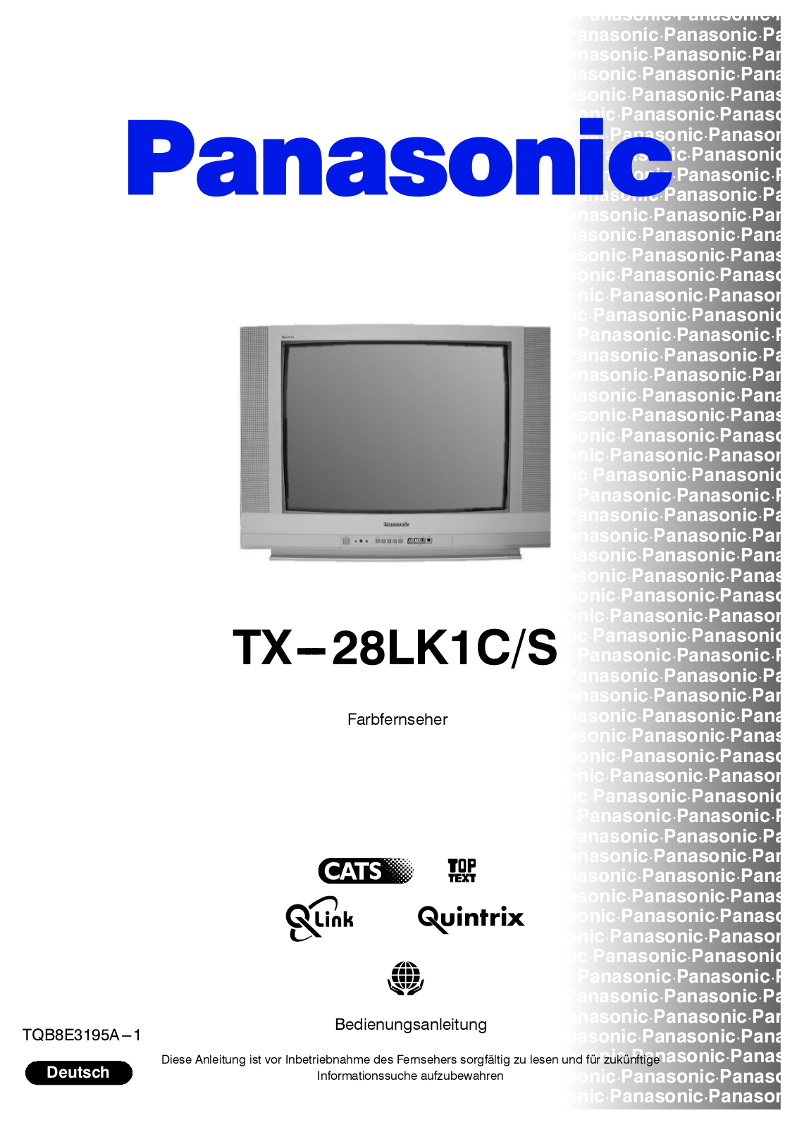 PANASONIC TX-28LK1CS User Manual