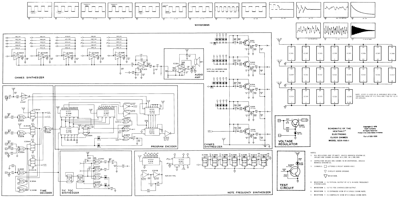 Heath Company GCA-1195-1 Schematic