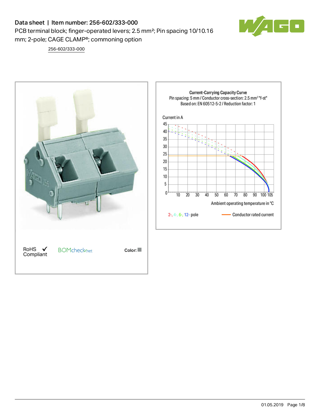 Wago 256-602/333-000 Data Sheet