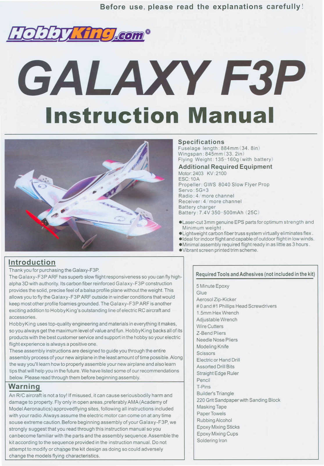 HobbyKing Galaxy User guide - ManualMachine.com