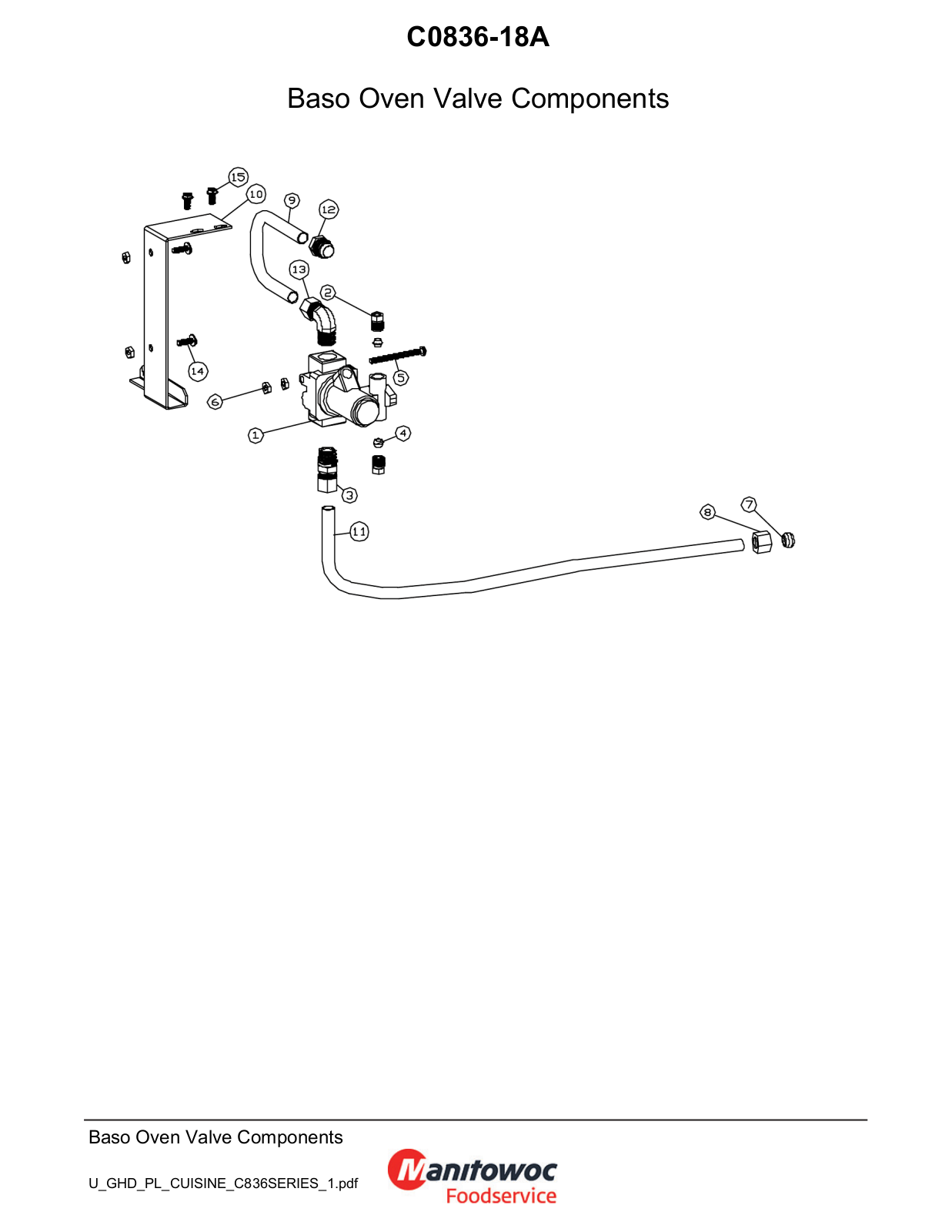 US Range C0836-18A Parts List