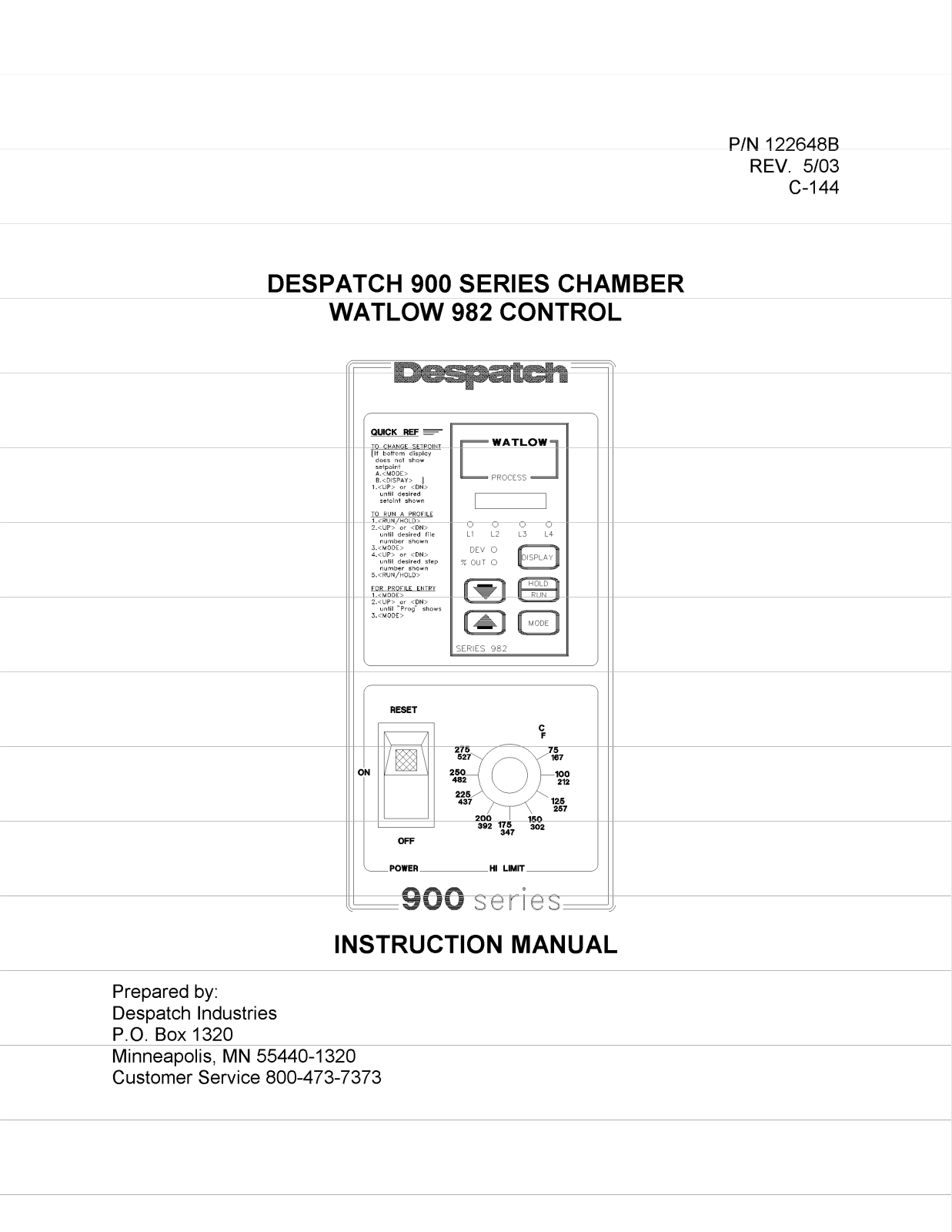 Despatch 924E Installation  Manual