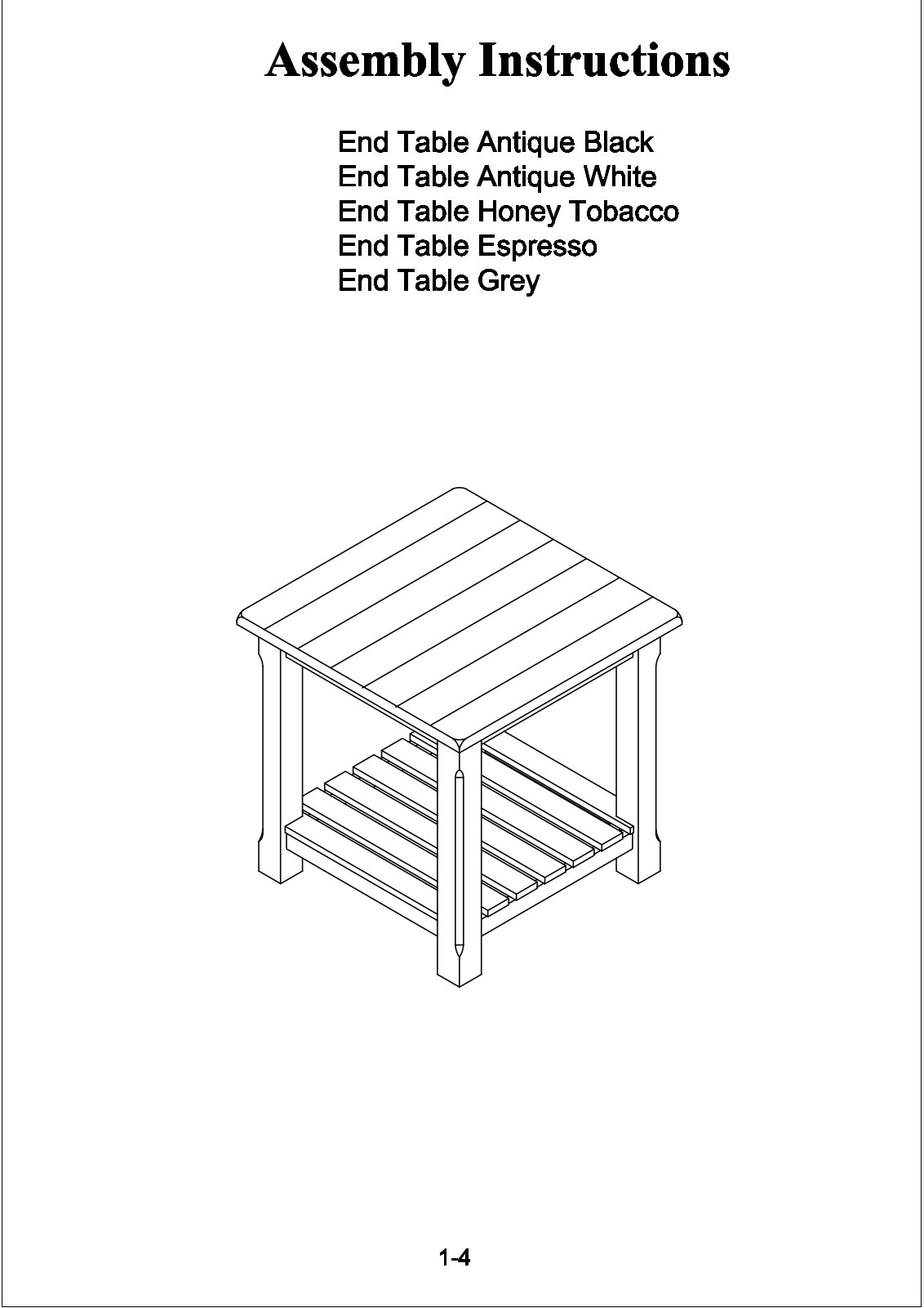 Red Barrel Studio W007802885 Assembly Instructions - ManualMachine.com