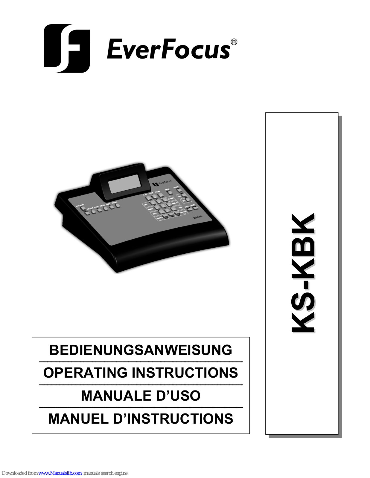 EverFocus KS-KBK Operating Instructions Manual