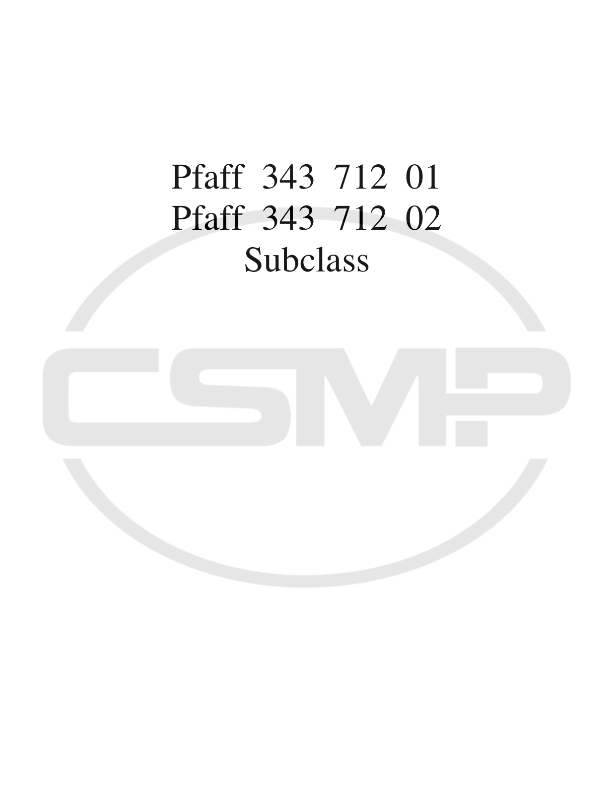 Pfaff 343 Parts Book