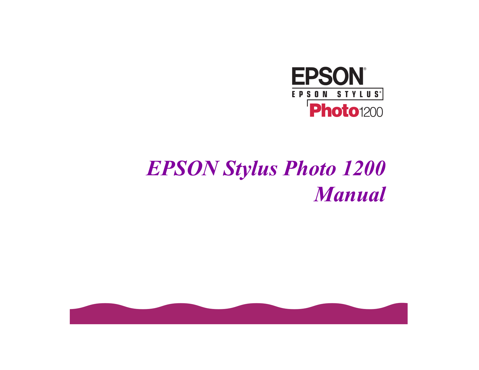 Epson Stylus 1200 User Manual