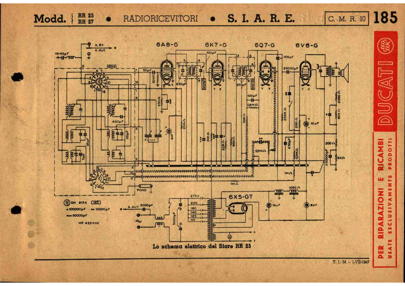 Siare Crosley rr25 schematic