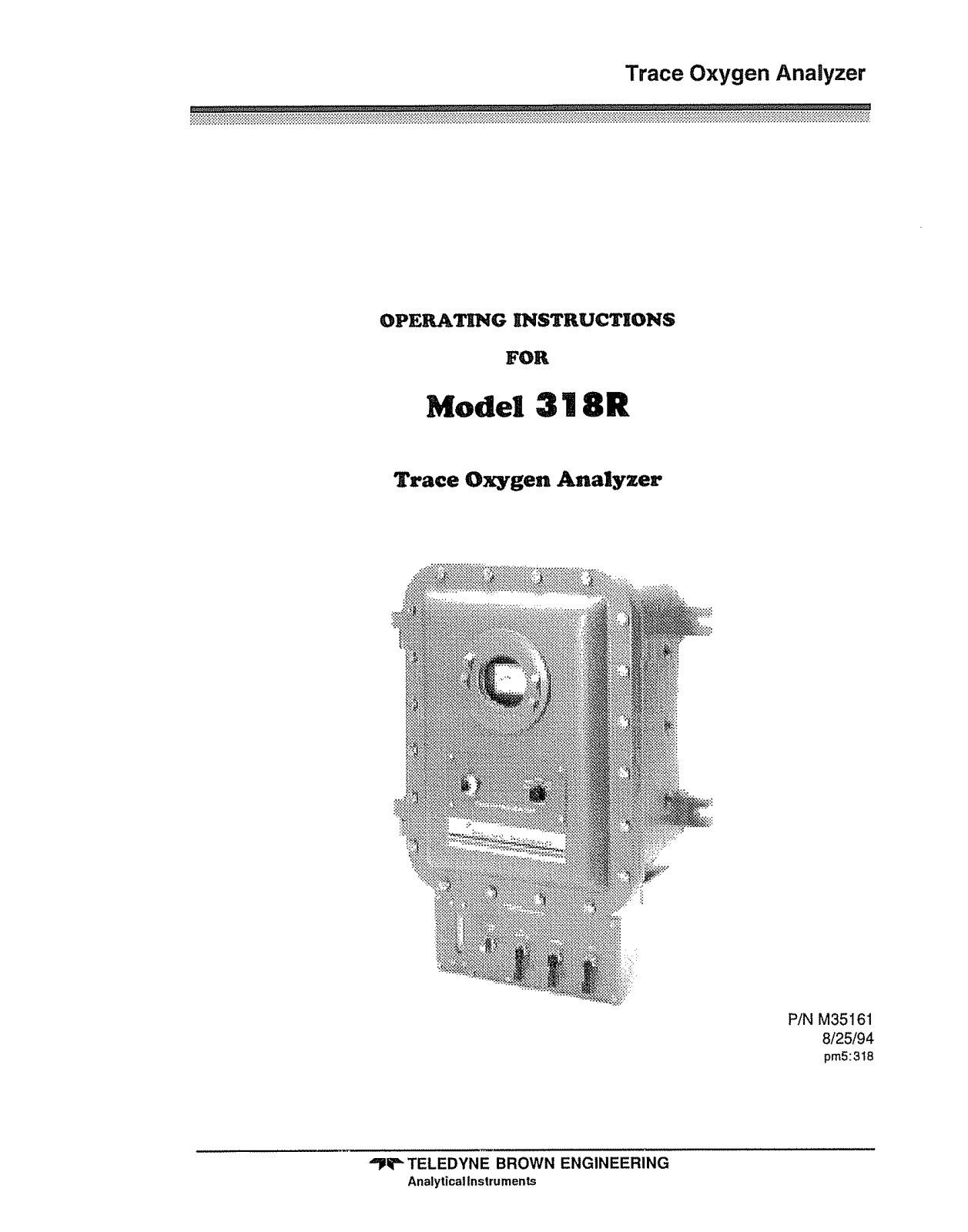 Teledyne 318R User Manual