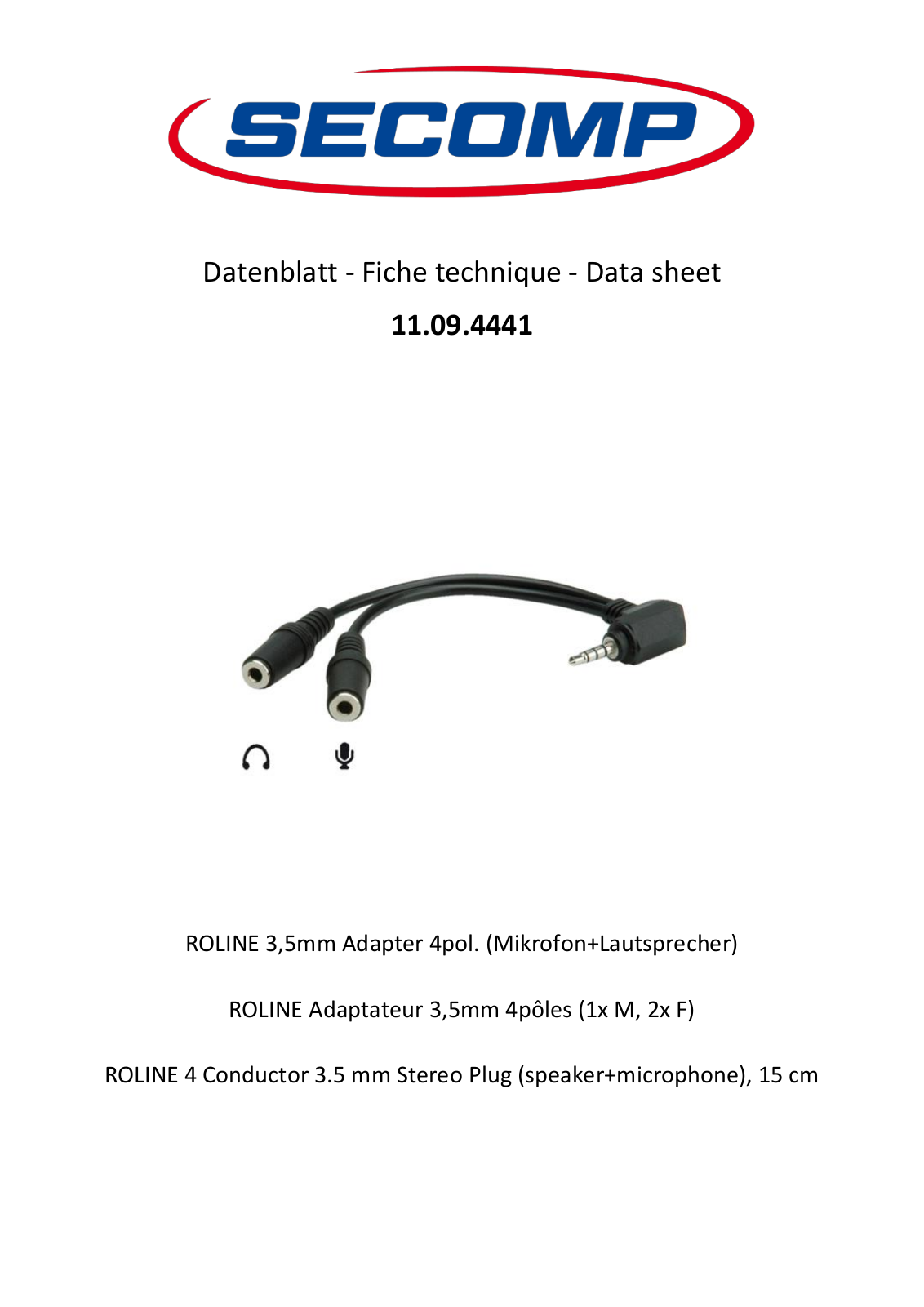 ROLINE 11094441 Datasheet - ManualMachine.com
