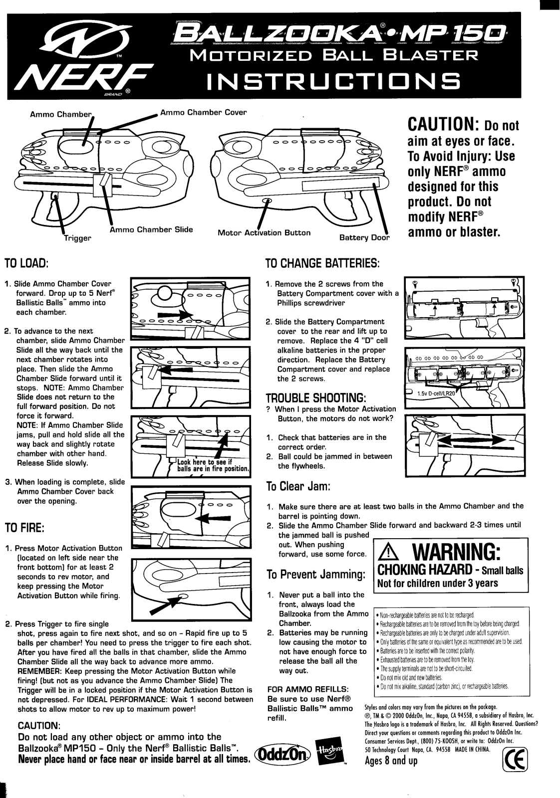 HASBRO Nerf Ballzooka MP150 User Manual