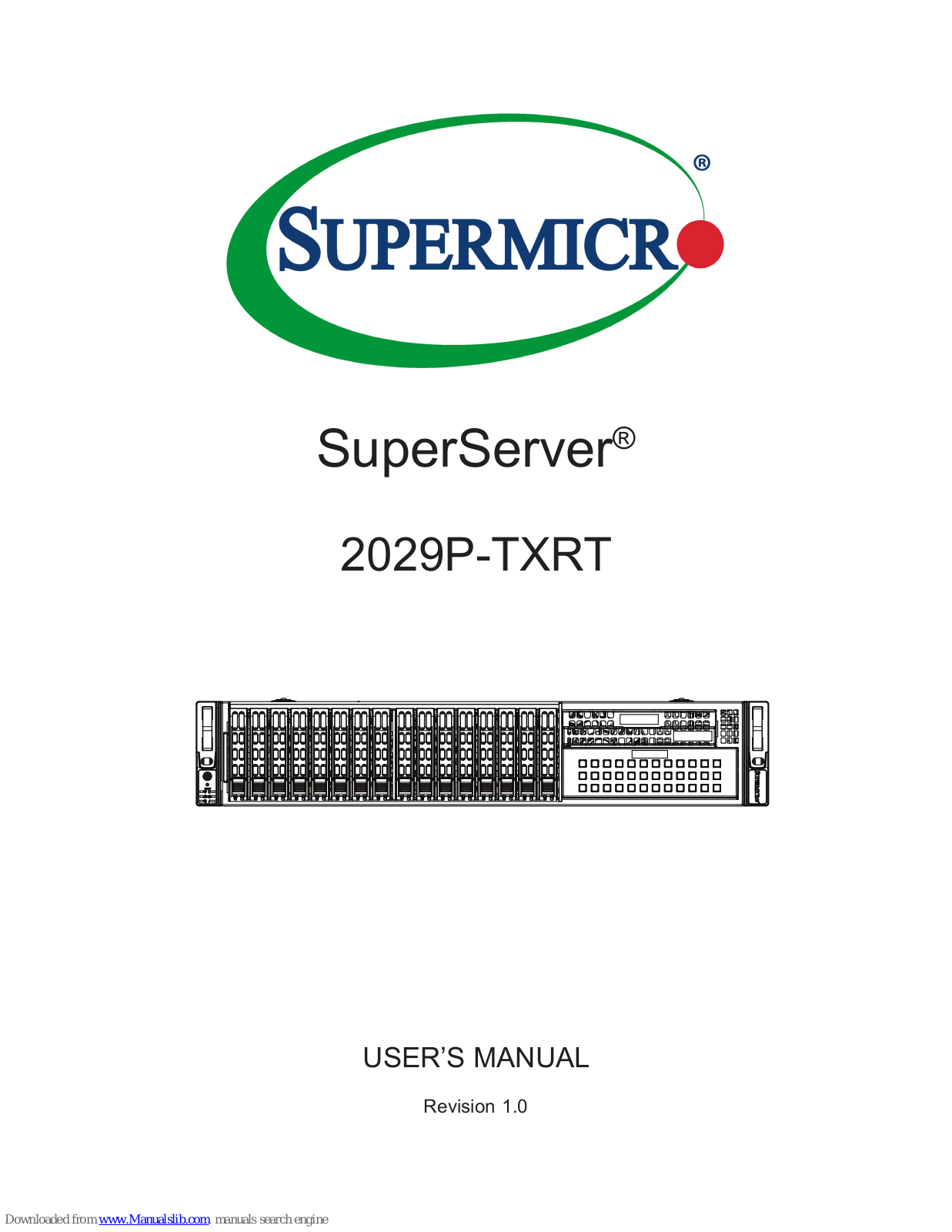 Supermicro 2029P-TXRT, SuperServer User Manual