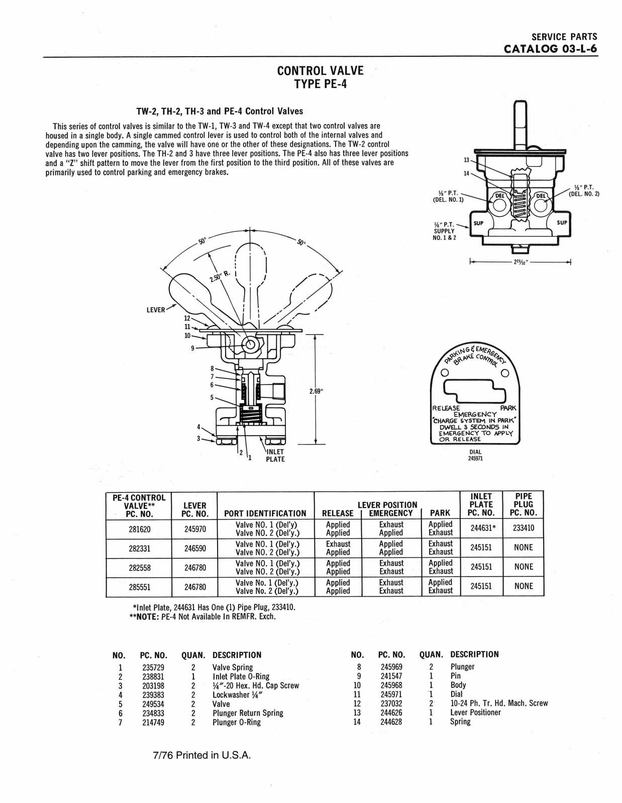 BENDIX 03-L-6 User Manual