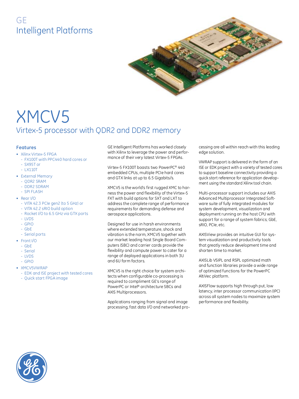 GE XMCV5 Data Sheet