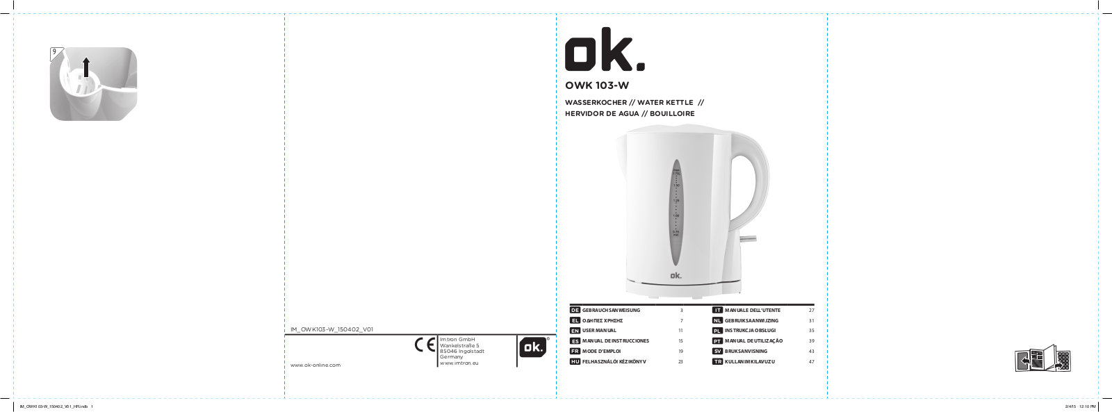 OK. OWK 103-W User guide - ManualMachine.com