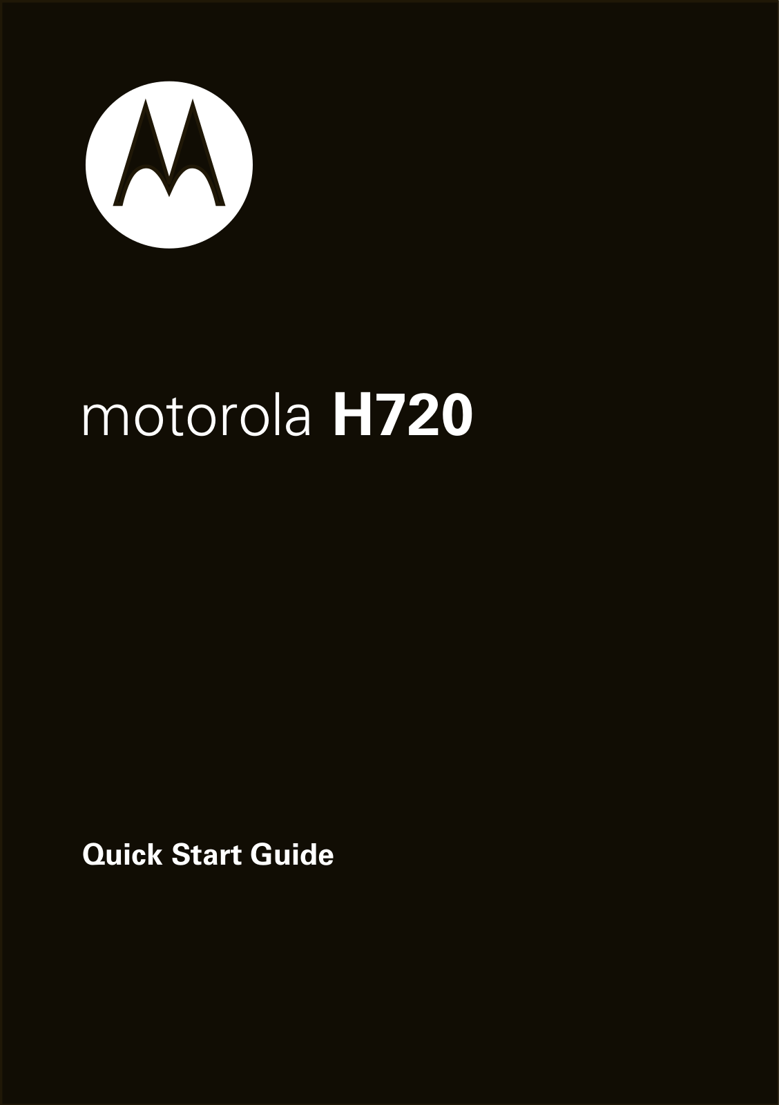 Motorola 8000202590-A, H715, H720 User Manual