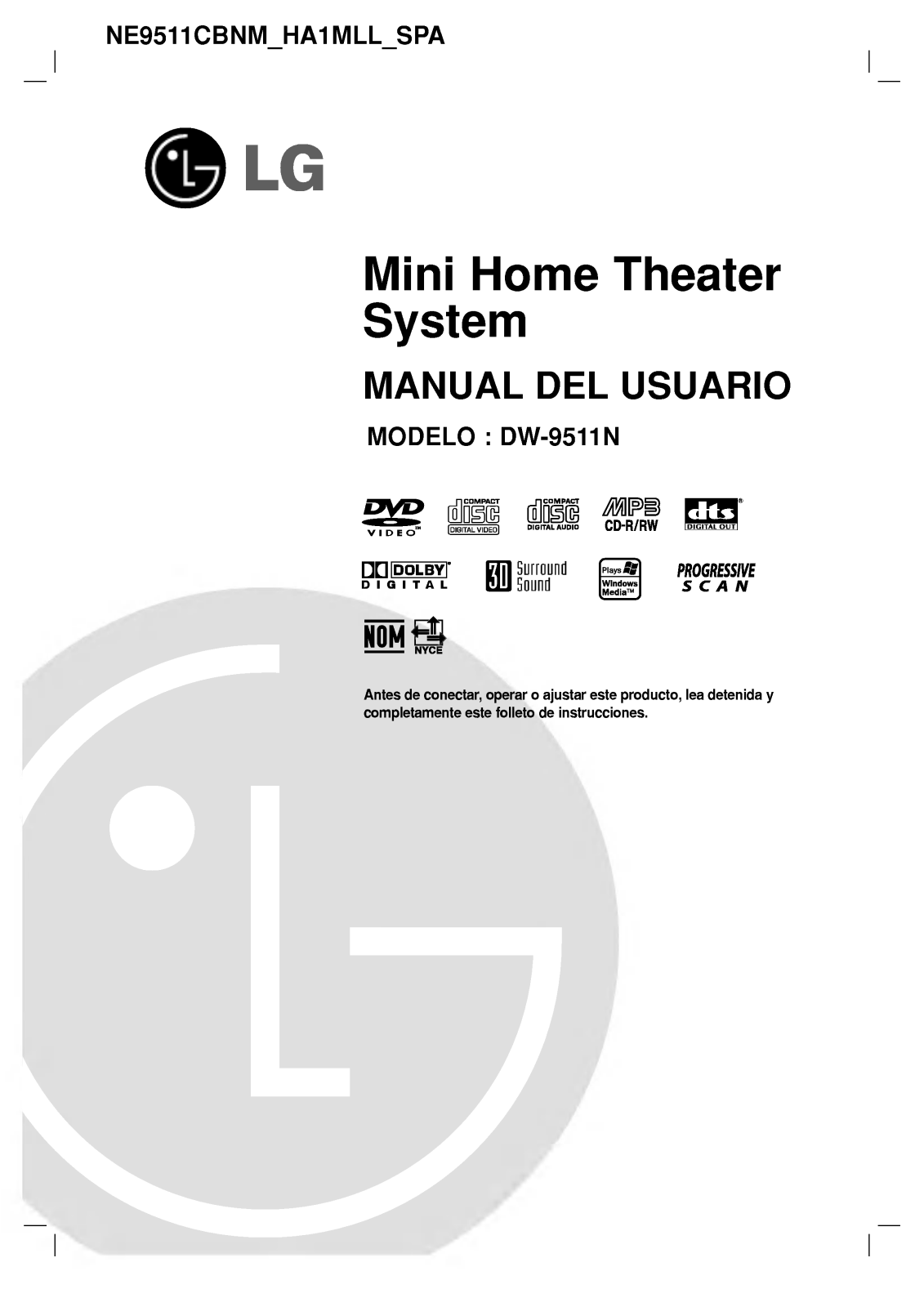 LG NE9511CBNM Owner's Manual