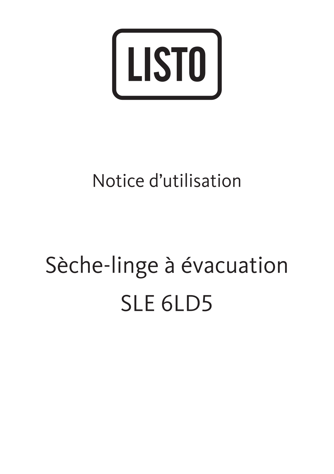 Listo SLE 6LD5 User Manual