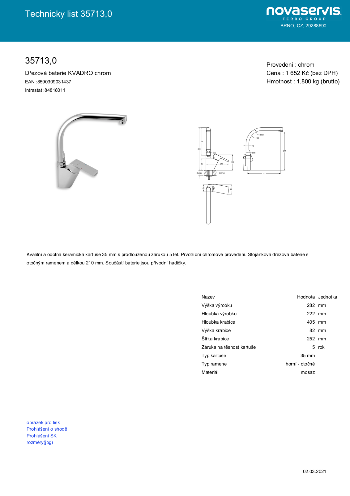 Novaservis 35713.0 User guide - ManualMachine.com