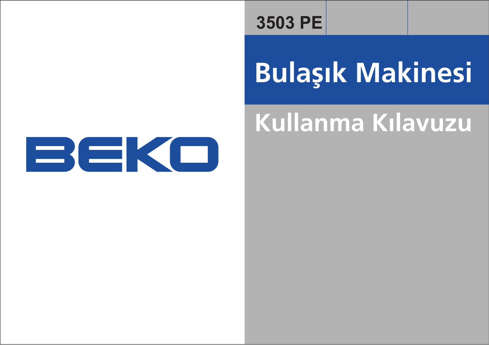 Beko 3503PE User manual