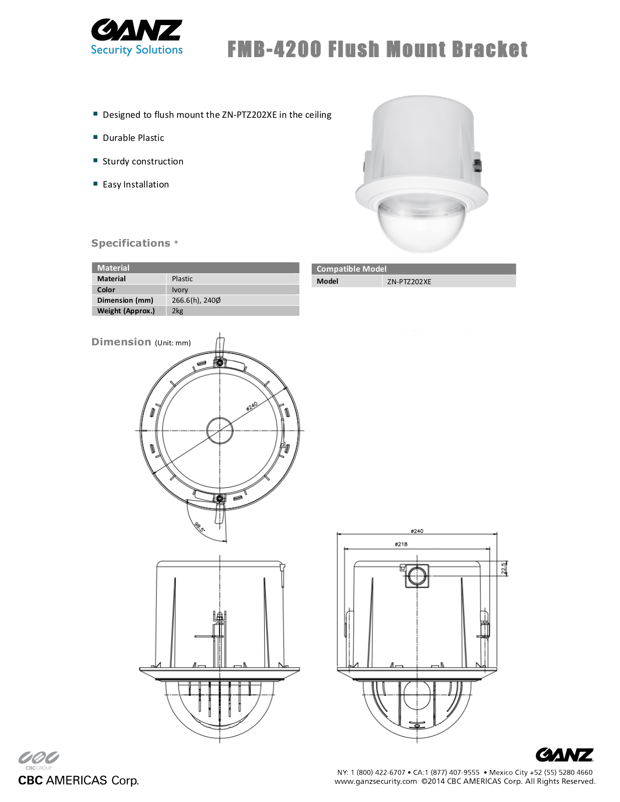 Ganz FMB-4200 Specsheet