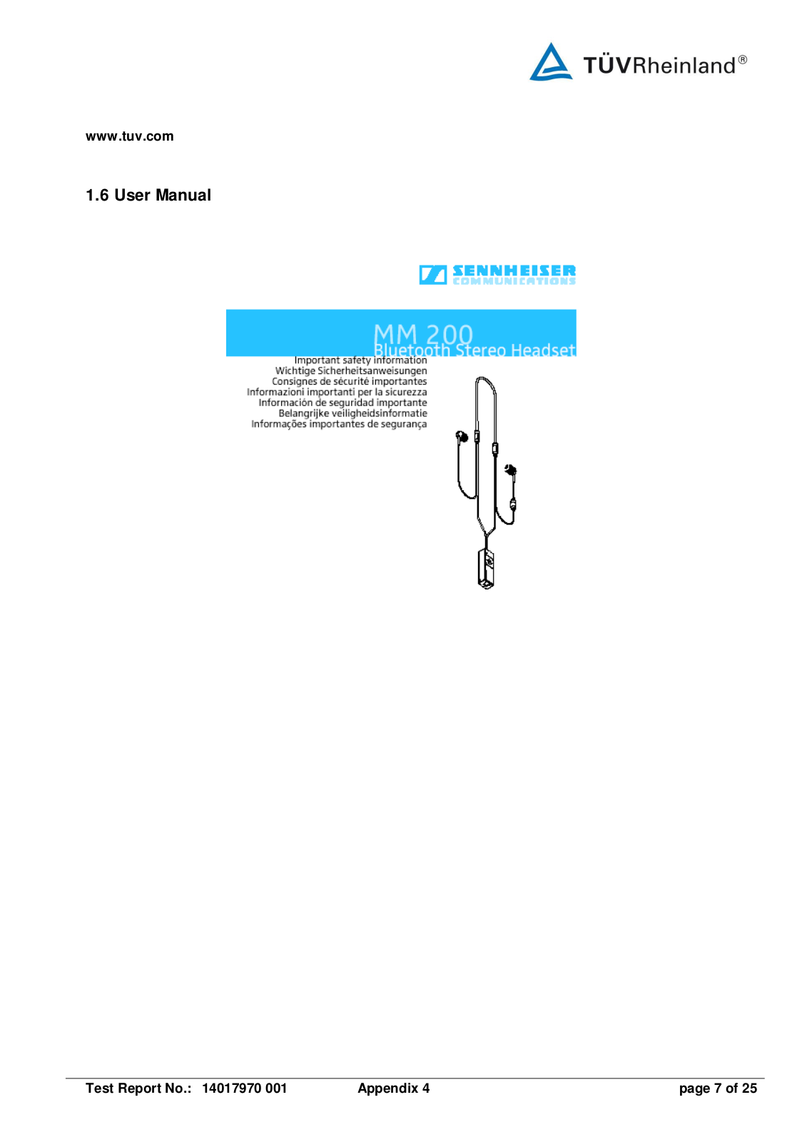 Sennheiser Electronic CBMDBA User Manual