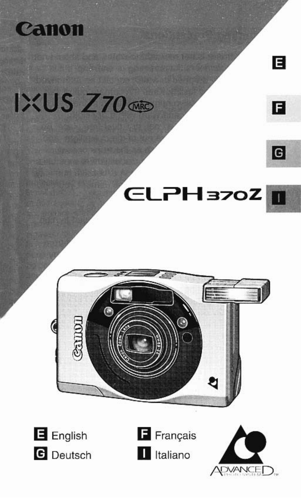 Canon ELPH 370Z User Manual