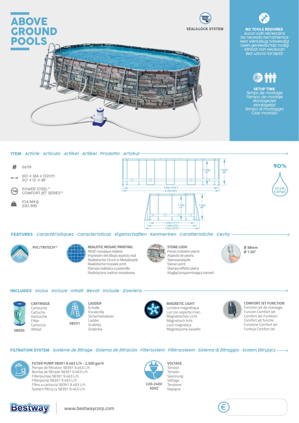 Bestway 56719 User Manual