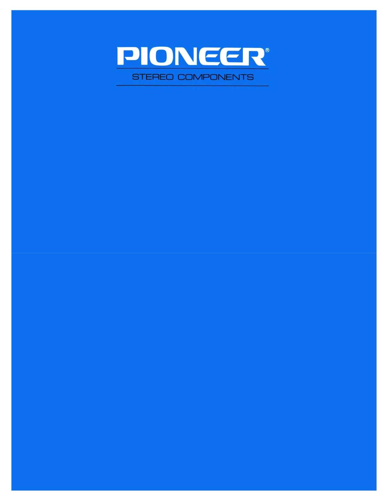 Pioneer 1972 Catalog