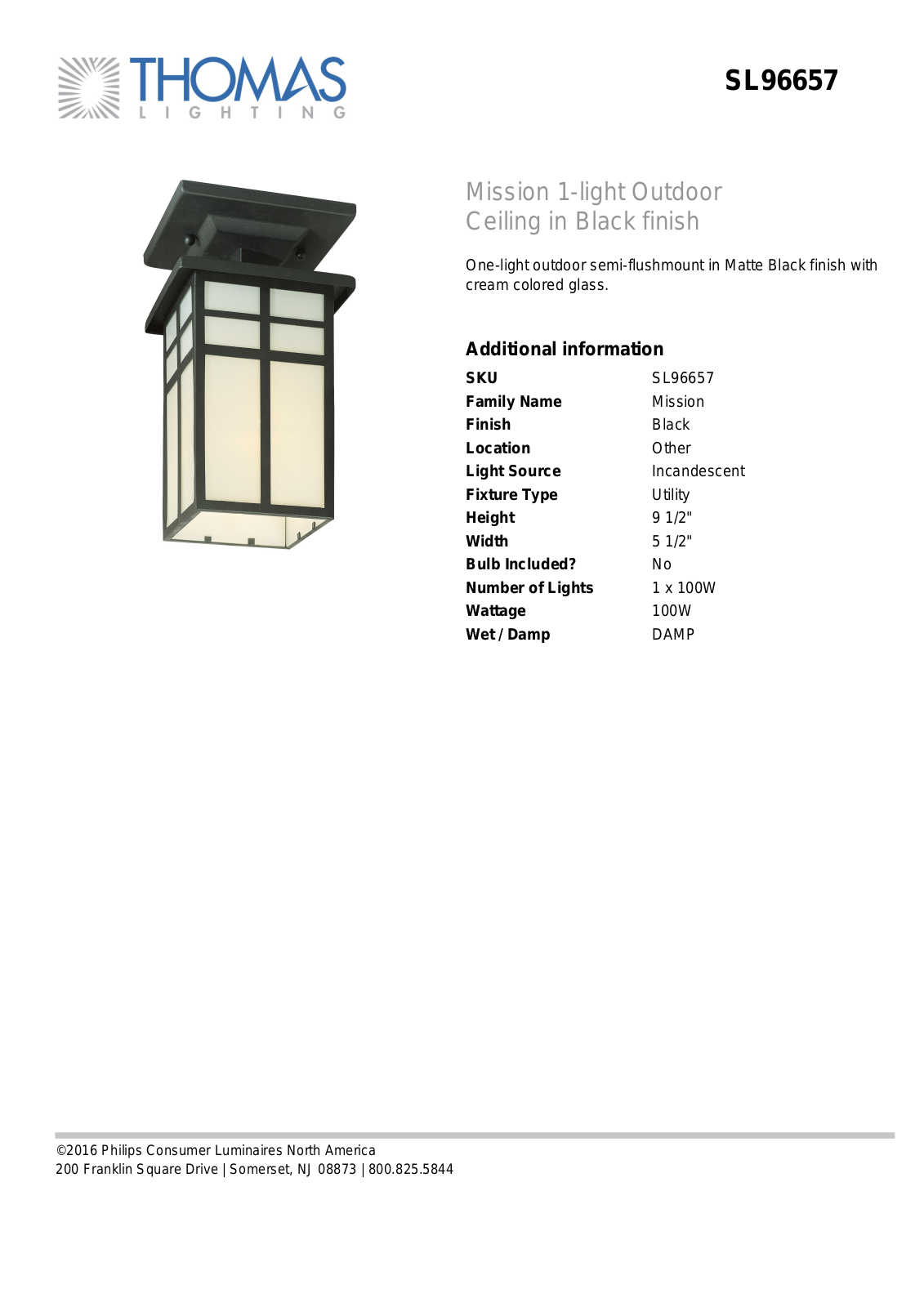 Thomas Lighting SL96657 User Manual - ManualMachine.com