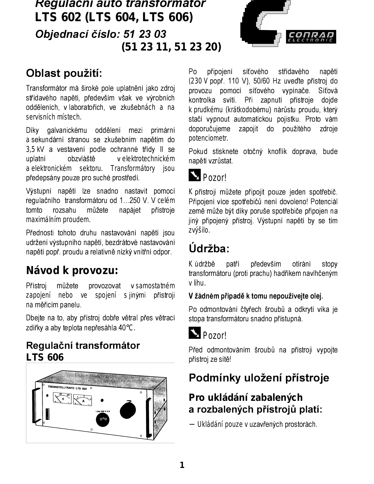 Thalheimer LTS 602, LTS 604, LTS 606 User guide