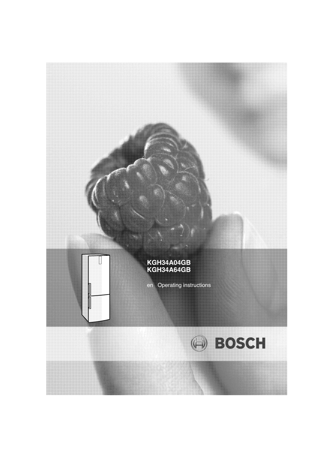 Bosch KGH34A04GB User Manual