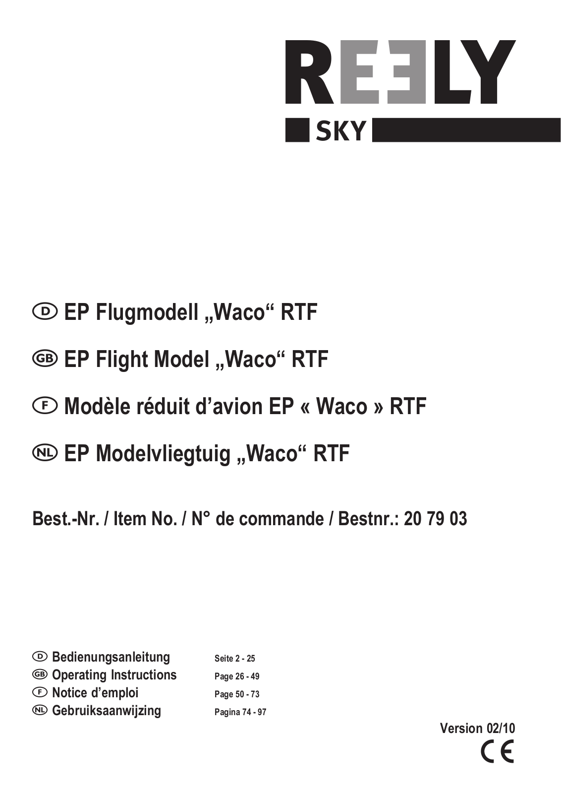 Reely WACO User guide