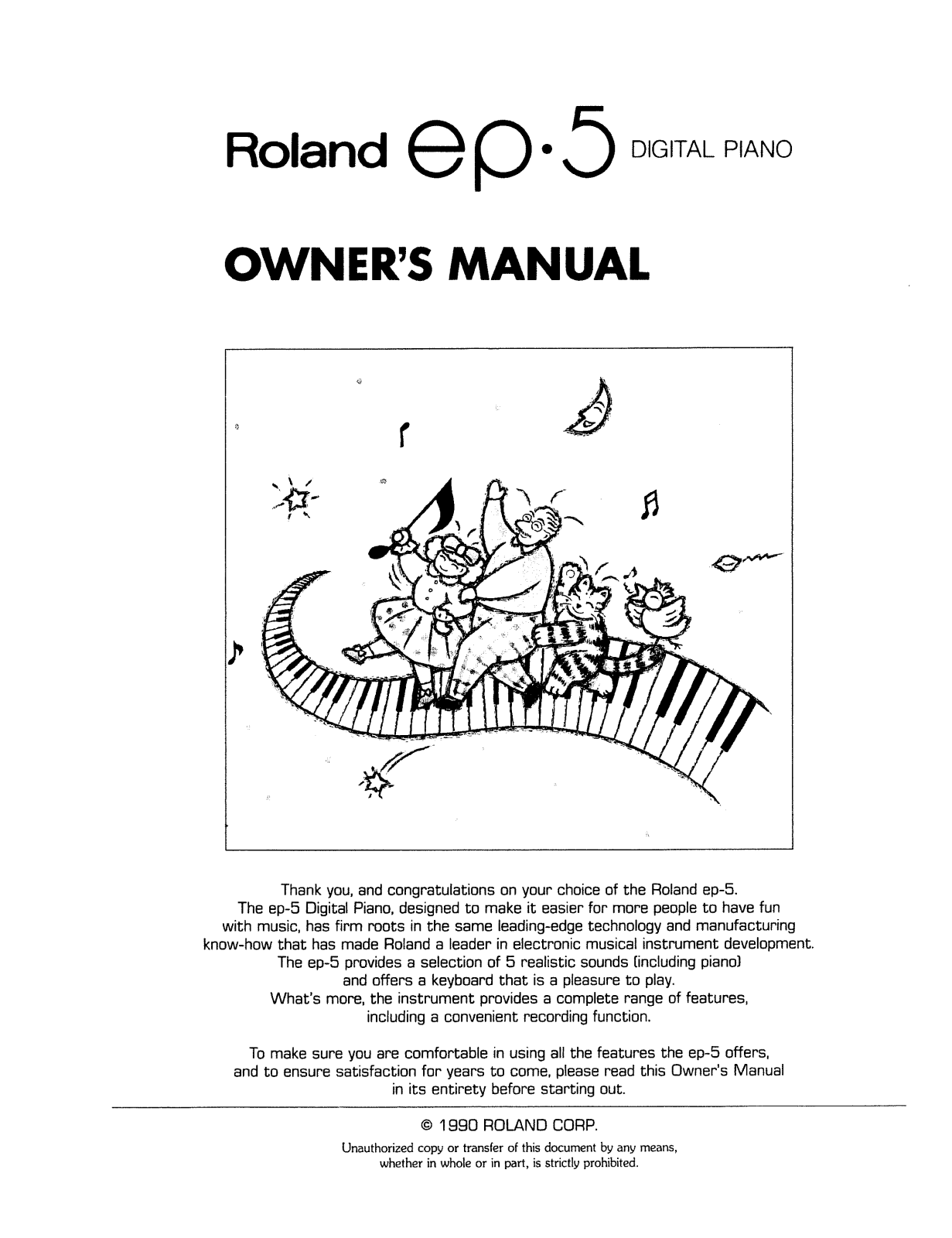 Roland Corporation EP-5 Owner's Manual