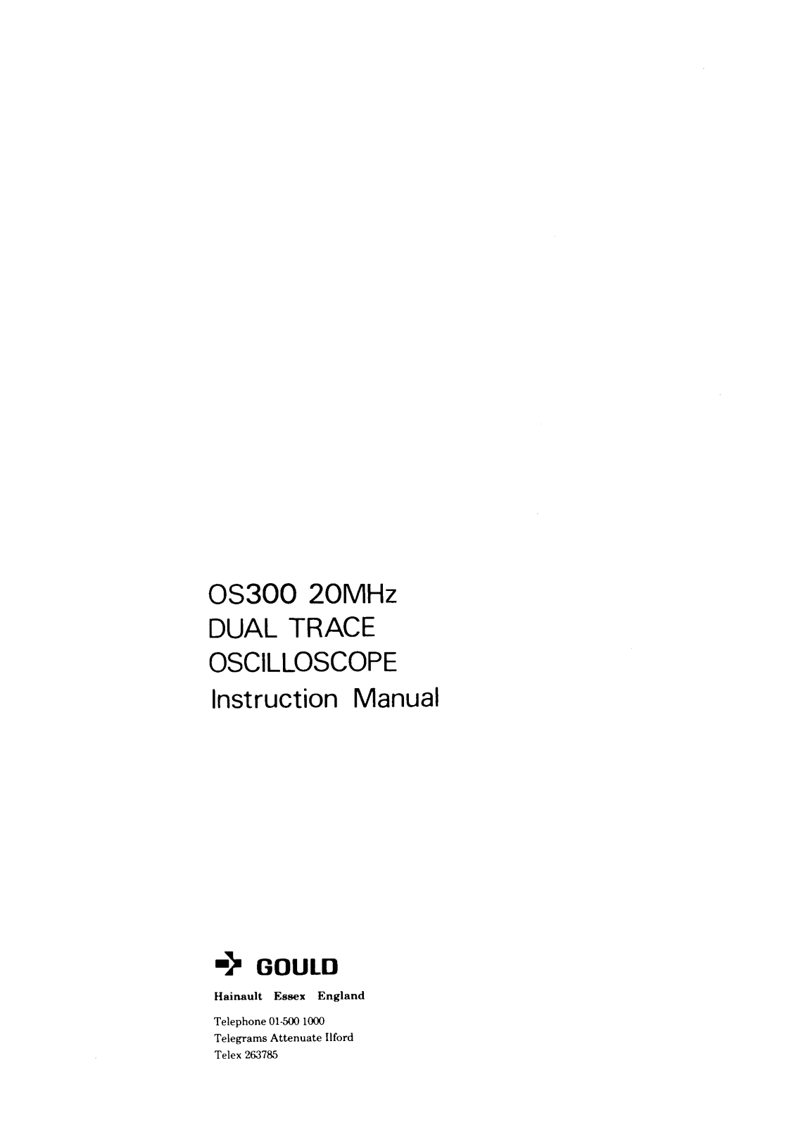 Gould OS300 Service manual