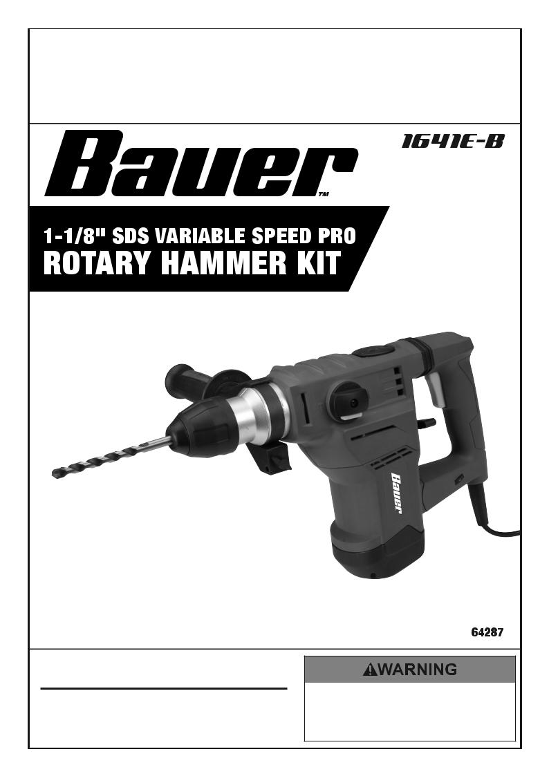Bauer 1641W-B User Manual