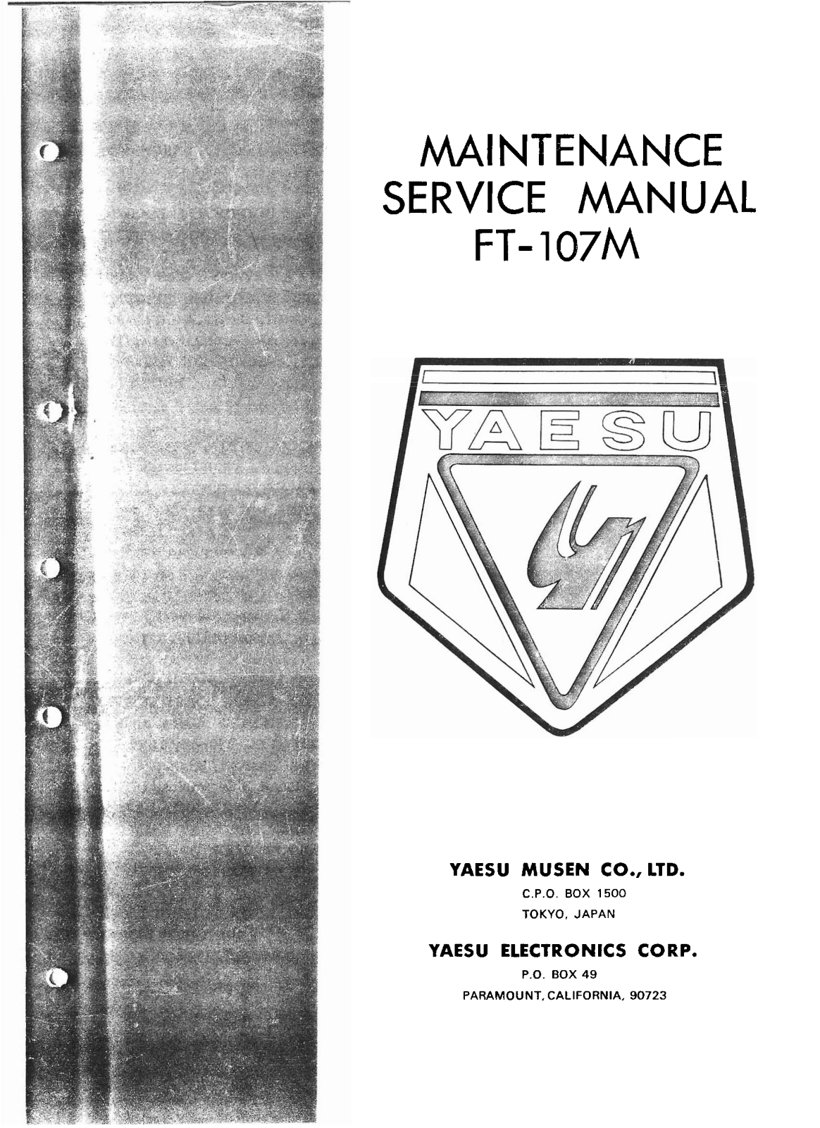 Yaesu FT-107M User Manual