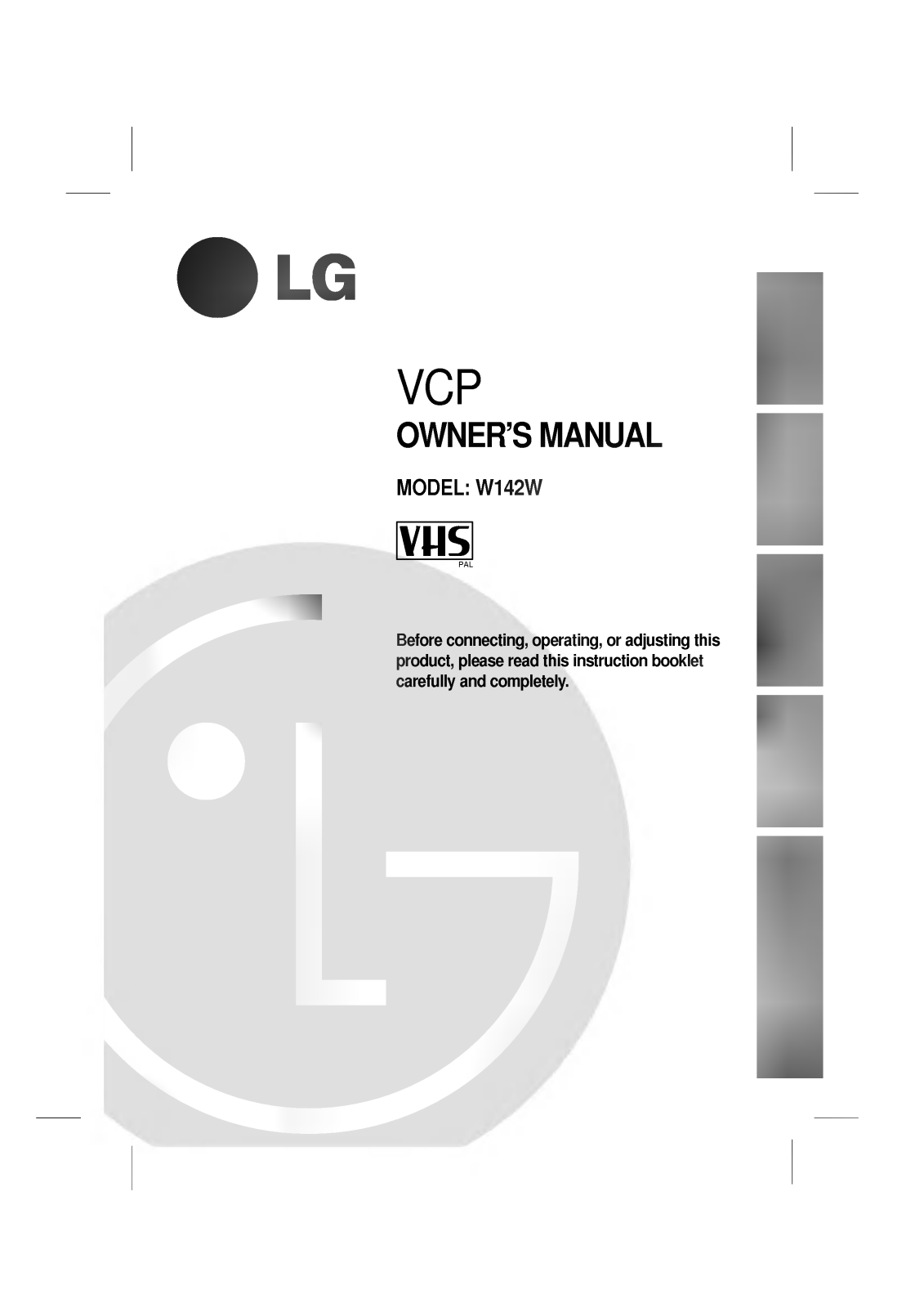 LG W142W User guide
