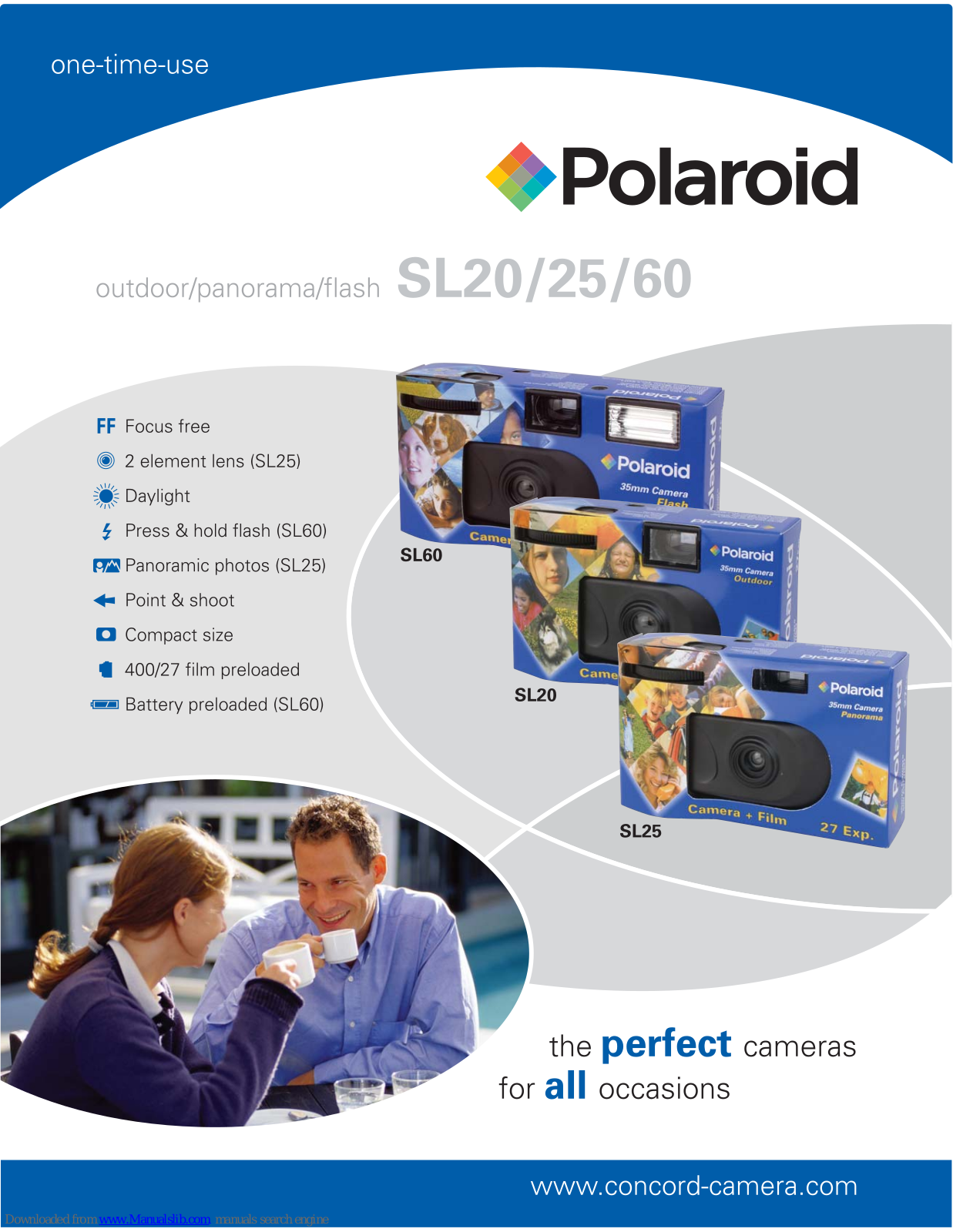 Polaroid SL20, SL60, SL25 Specifications